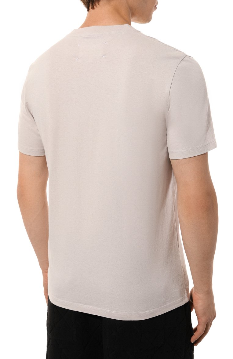 Мужского комплект из трех футболок MAISON MARGIELA кремового цвета, арт. S50GC0687/S23973 | Фото 4 (Региональные ограничения белый список (Axapta Mercury): Не проставлено; Нос: Не проставлено; Принт: Без принта; Материал внешний: Хлопок; Рукава: Короткие; Мужское Кросс-КТ: Футболка-одежда)