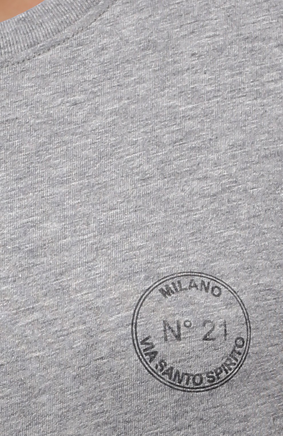 Хлопковая футболка N21 серого цвета по цене 16350 руб., арт. 21I N2M0/F081/4157, фото 5 Хлопковая футболка N21, арт. 21I N2M0/F081/4157, фото 5