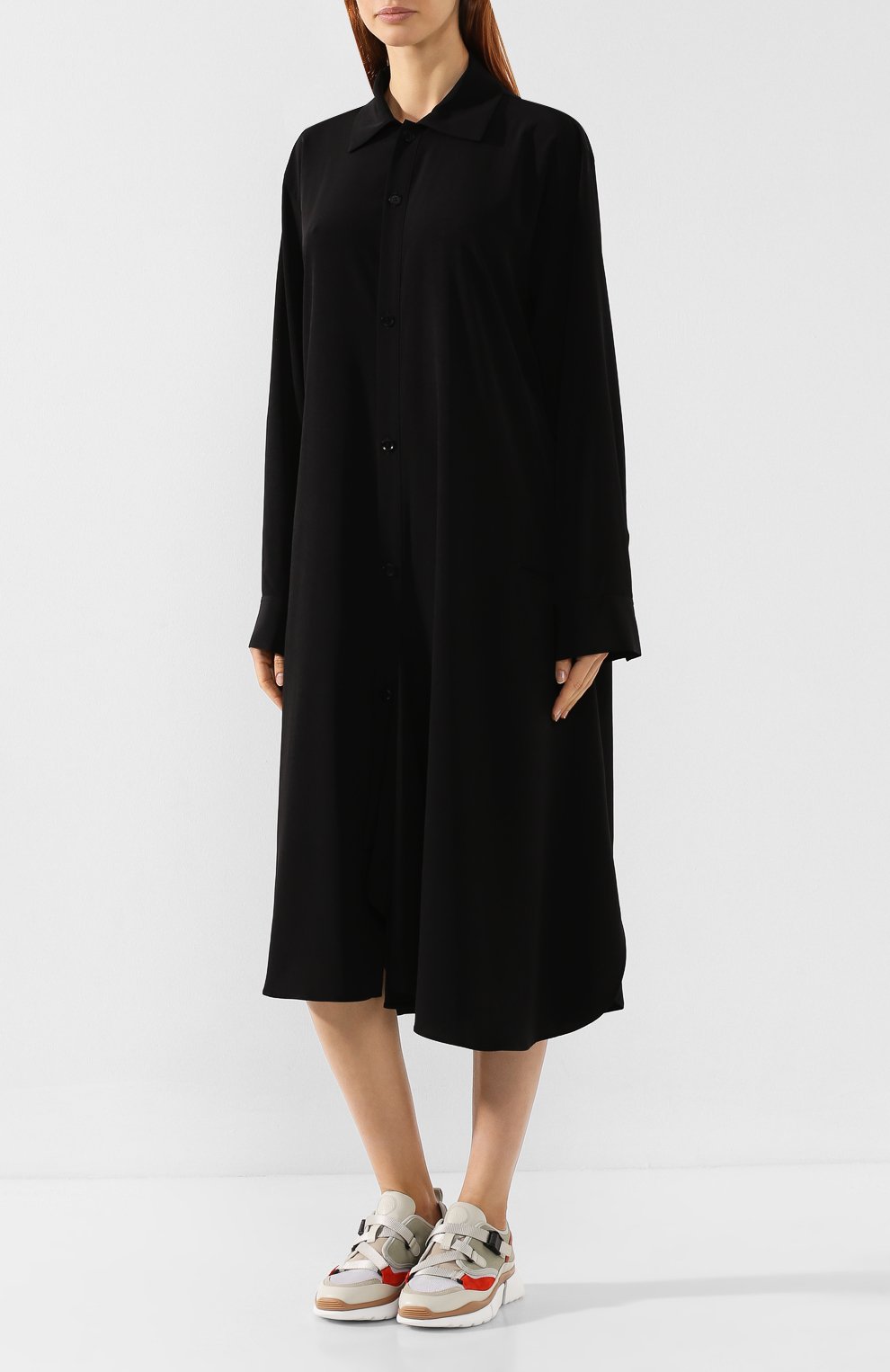 Платье YOHJI YAMAMOTO черного цвета по цене 56250 руб., арт. YJ-D03-500, фото 3 Платье YOHJI YAMAMOTO, арт. YJ-D03-500, фото 3