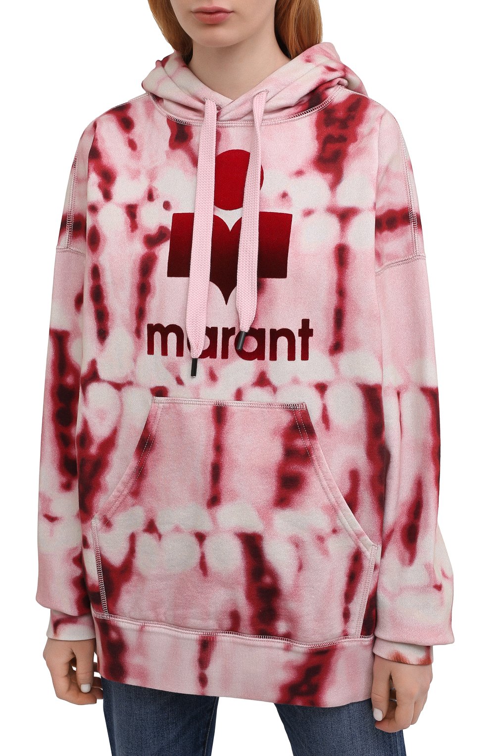 Хлопковое худи ISABEL MARANT ETOILE красного цвета по цене 42700 руб., арт. SW0031-21P038E/MANSEL, фото 3 Хлопковое худи ISABEL MARANT ETOILE, арт. SW0031-21P038E/MANSEL, фото 3