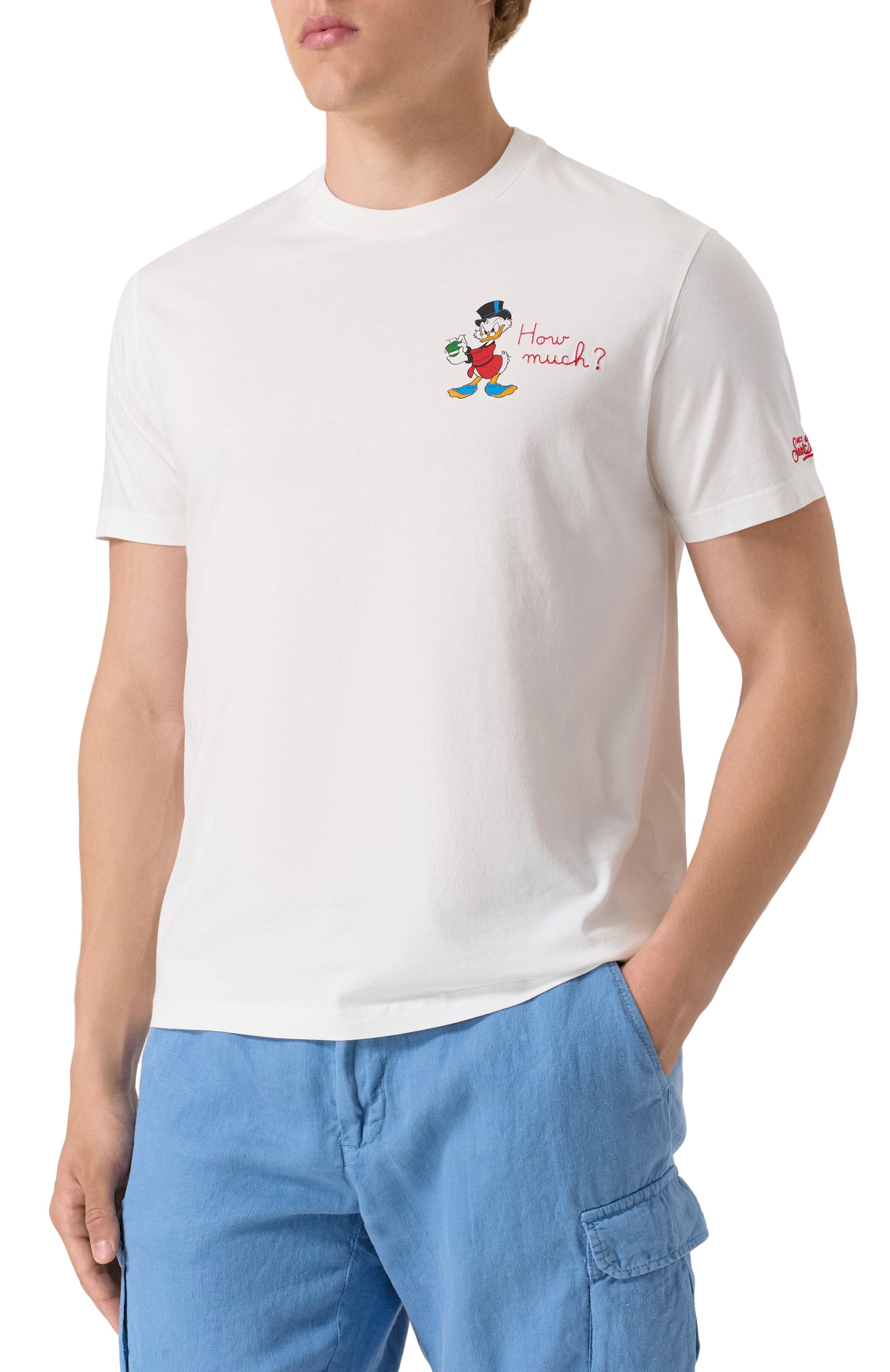 Хлопковая футболка MC2 SAINT BARTH белого цвета по цене 10750 руб., арт. STBM TSHIRT MAN/04815F, фото 3 Хлопковая футболка MC2 SAINT BARTH, арт. STBM TSHIRT MAN/04815F, фото 3