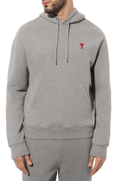 Хлопковое худи AMI, арт. BFUSW200 730, фото 3