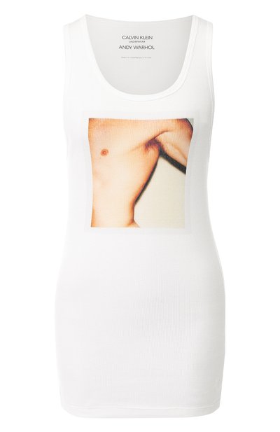 Женская хлопковая майка с принтом CALVIN KLEIN, арт. NM1669E