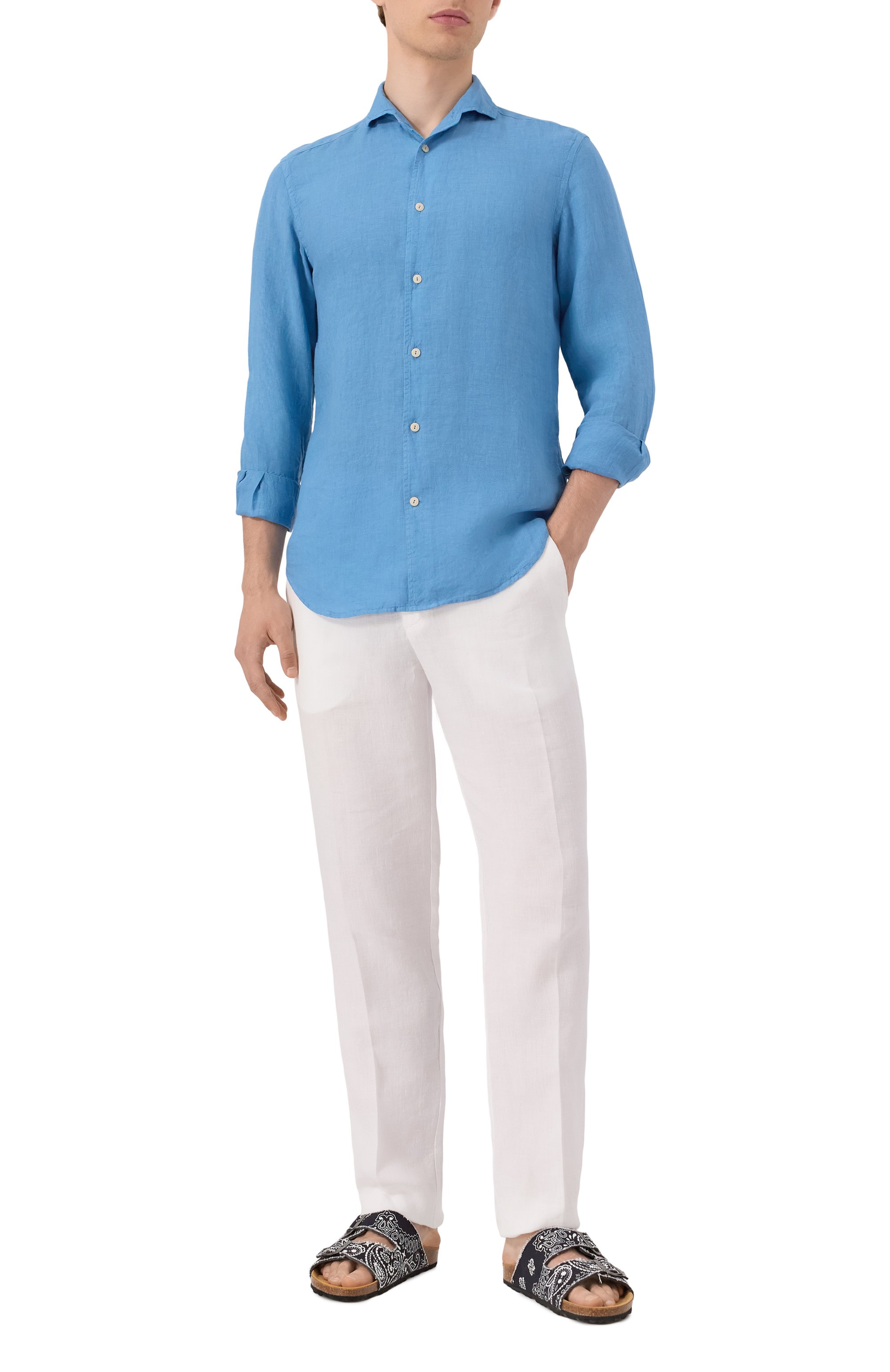 Льняная рубашка MC2 SAINT BARTH, арт. STBM CUBA/00312H, фото 2