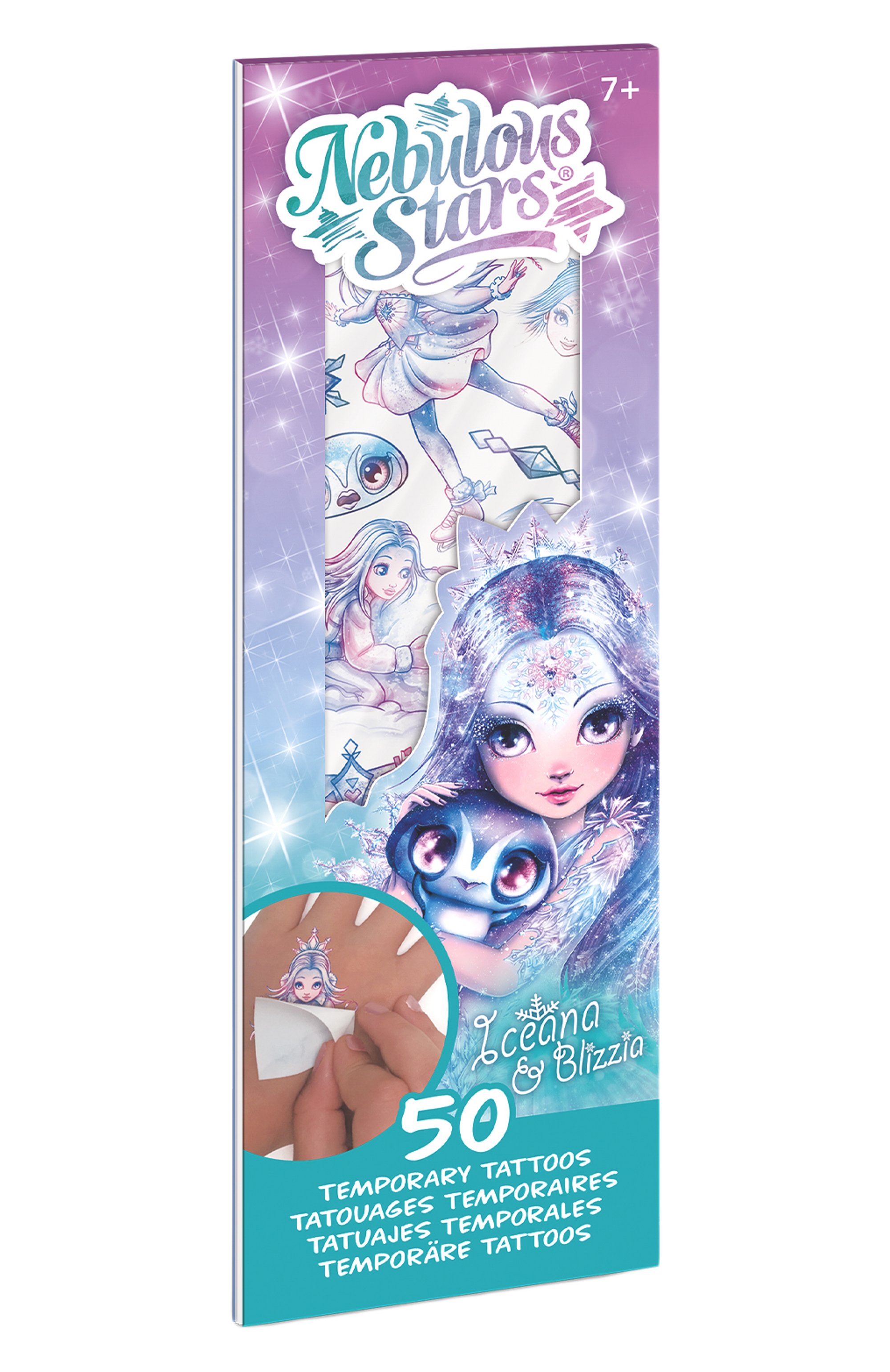 Набор временных татуировок space PAREMO голубого цвета по цене 1020 руб., арт. 11458-4_NSDA, фото 1 Набор временных татуировок space PAREMO, арт. 11458-4_NSDA, фото 1