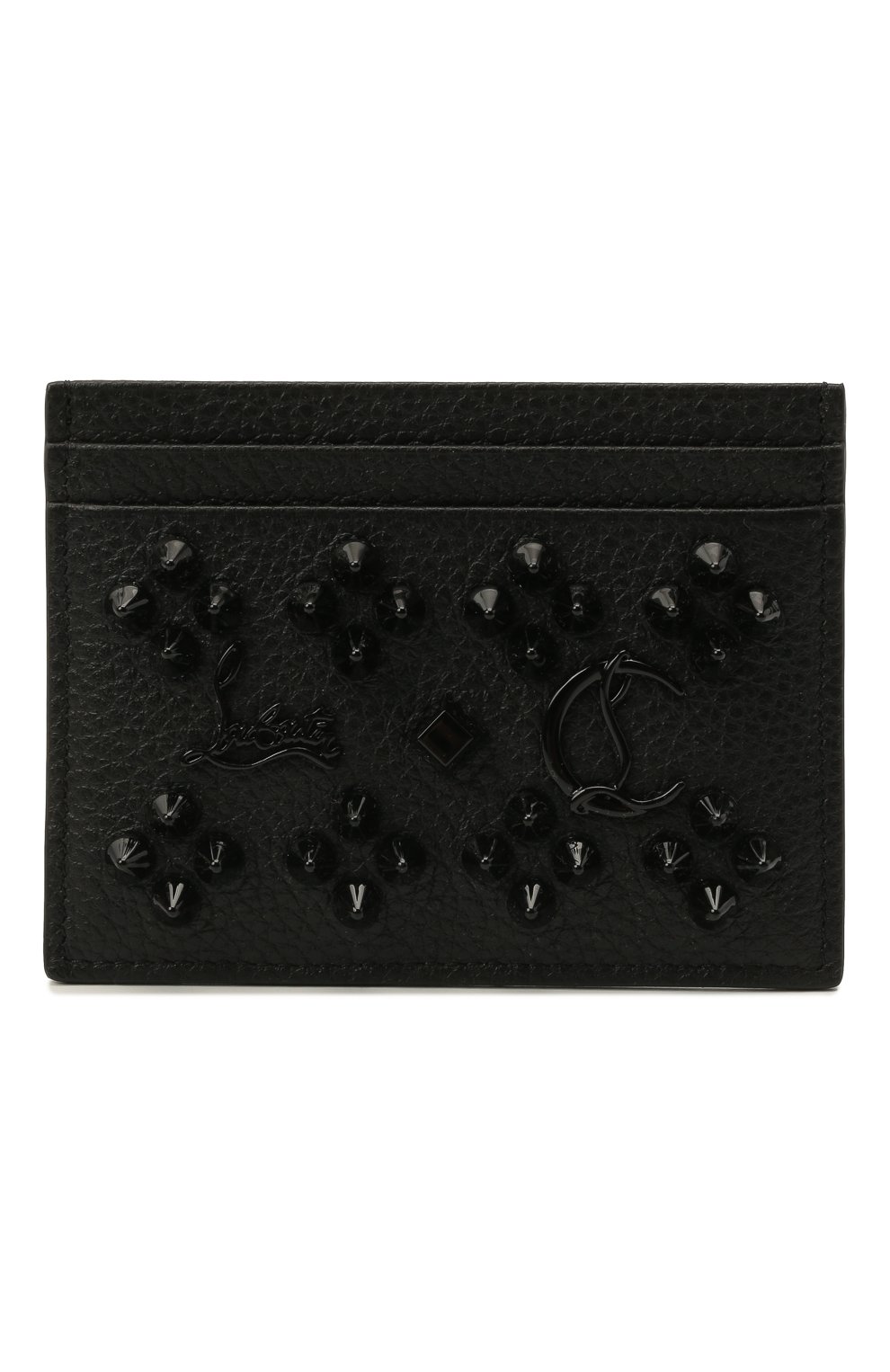 Кожаный футляр для кредитных карт CHRISTIAN LOUBOUTIN черного цвета по цене 31350 руб., арт. 3175225/W KI0S, фото 1 Кожаный футляр для кредитных карт CHRISTIAN LOUBOUTIN, арт. 3175225/W KI0S, фото 1