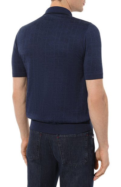 Поло из хлопка и шелка ZILLI, арт. MBZ-PZ112-REGI1/MC01, фото 4