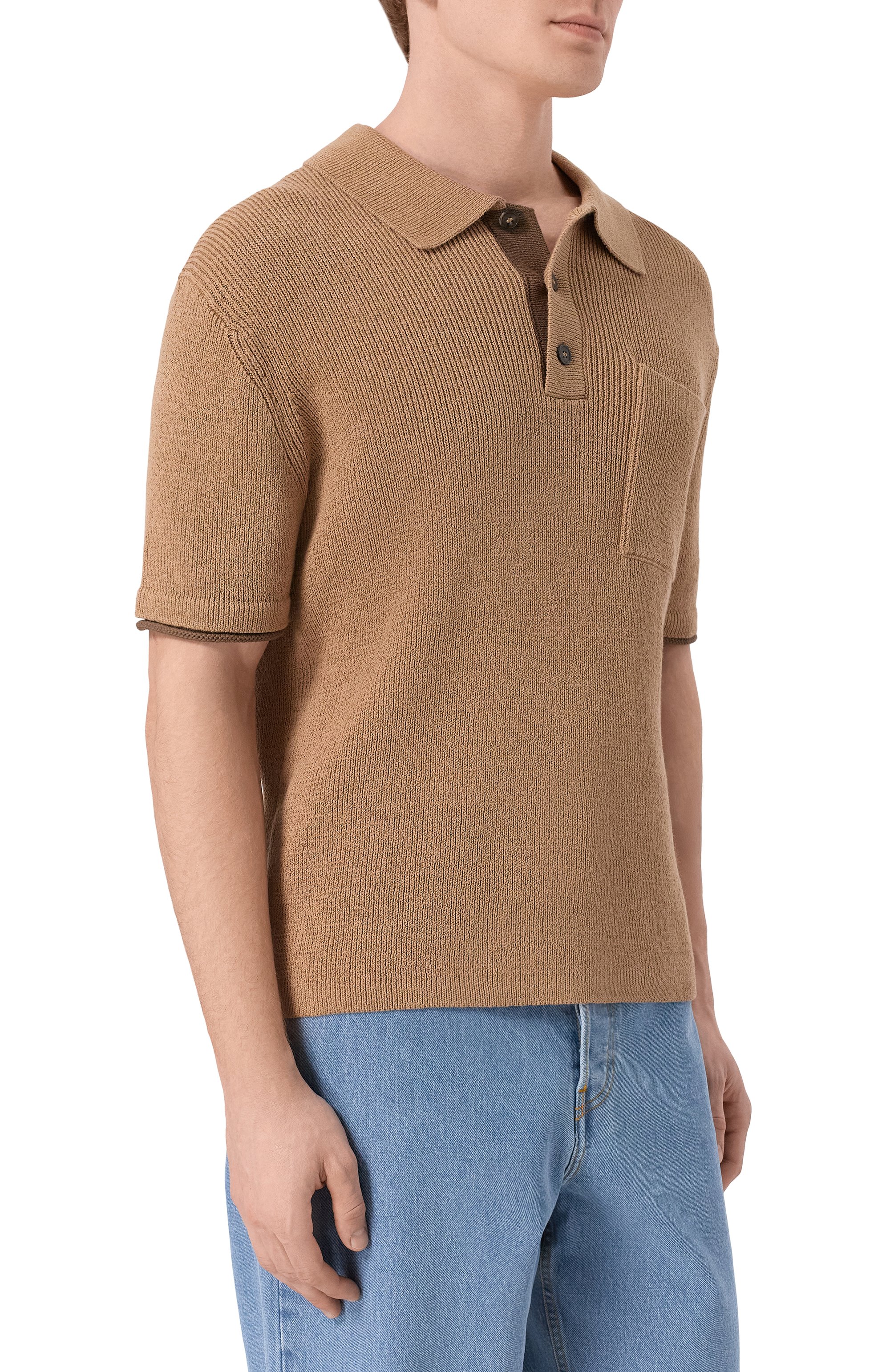 Поло изо льна и хлопка 12 STOREEZ, арт. 137210, фото 3