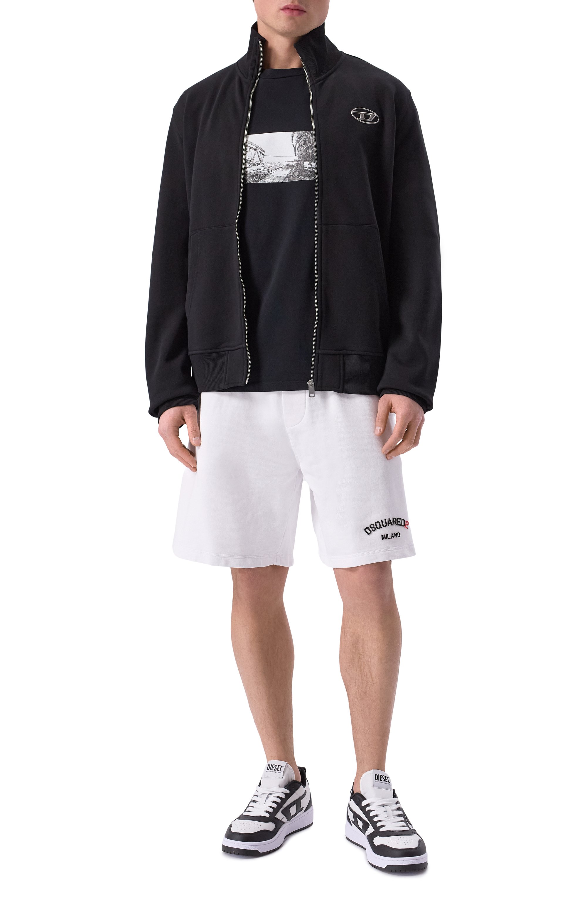 Хлопковая толстовка DIESEL, арт. A11439/0BMBJ, фото 2