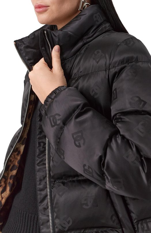Атласный пуховик Dolce & Gabbana F9P48T/FJSCW Чёрный  F9P48T/FJSCW Фото 5