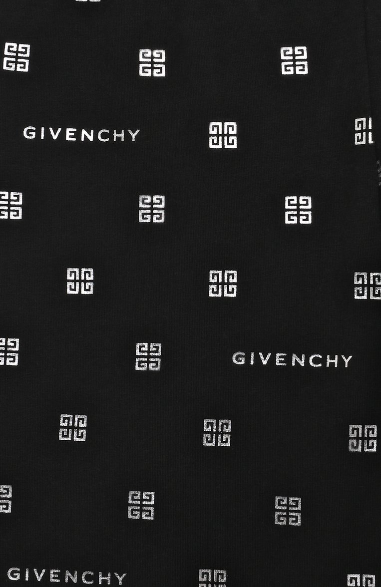 Детские хлопковые легинсы GIVENCHY черного цвета, арт. H14211/12+/14 | Фото 3 (Материал внешний: Хлопок; Нос: Не проставлено; Девочки Кросс-КТ: Леггинсы-одежда; Ростовка одежда: 13 - 15 лет | 158 см)