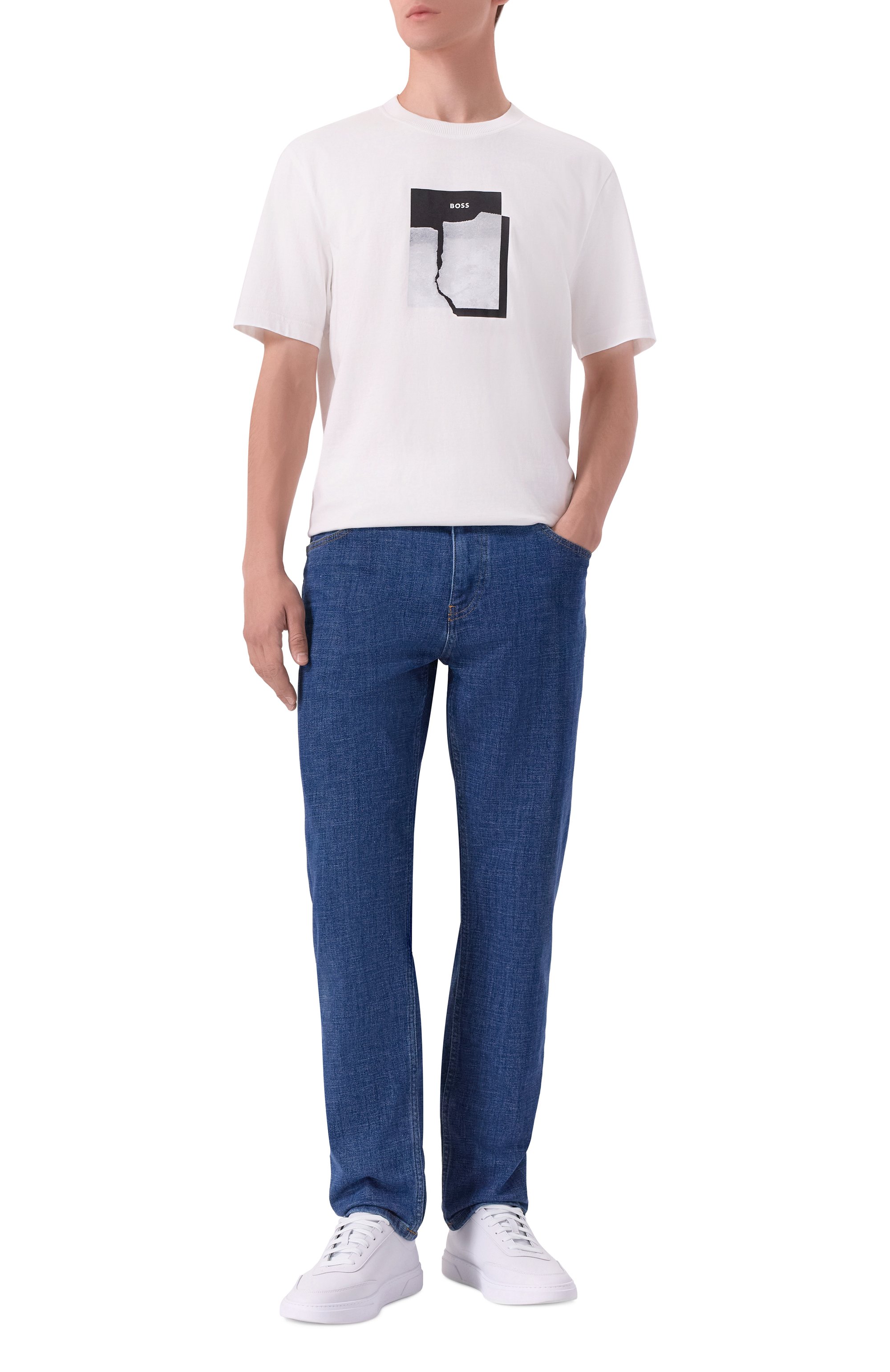 Хлопковая футболка BOSS ORANGE, арт. 50554640, фото 2