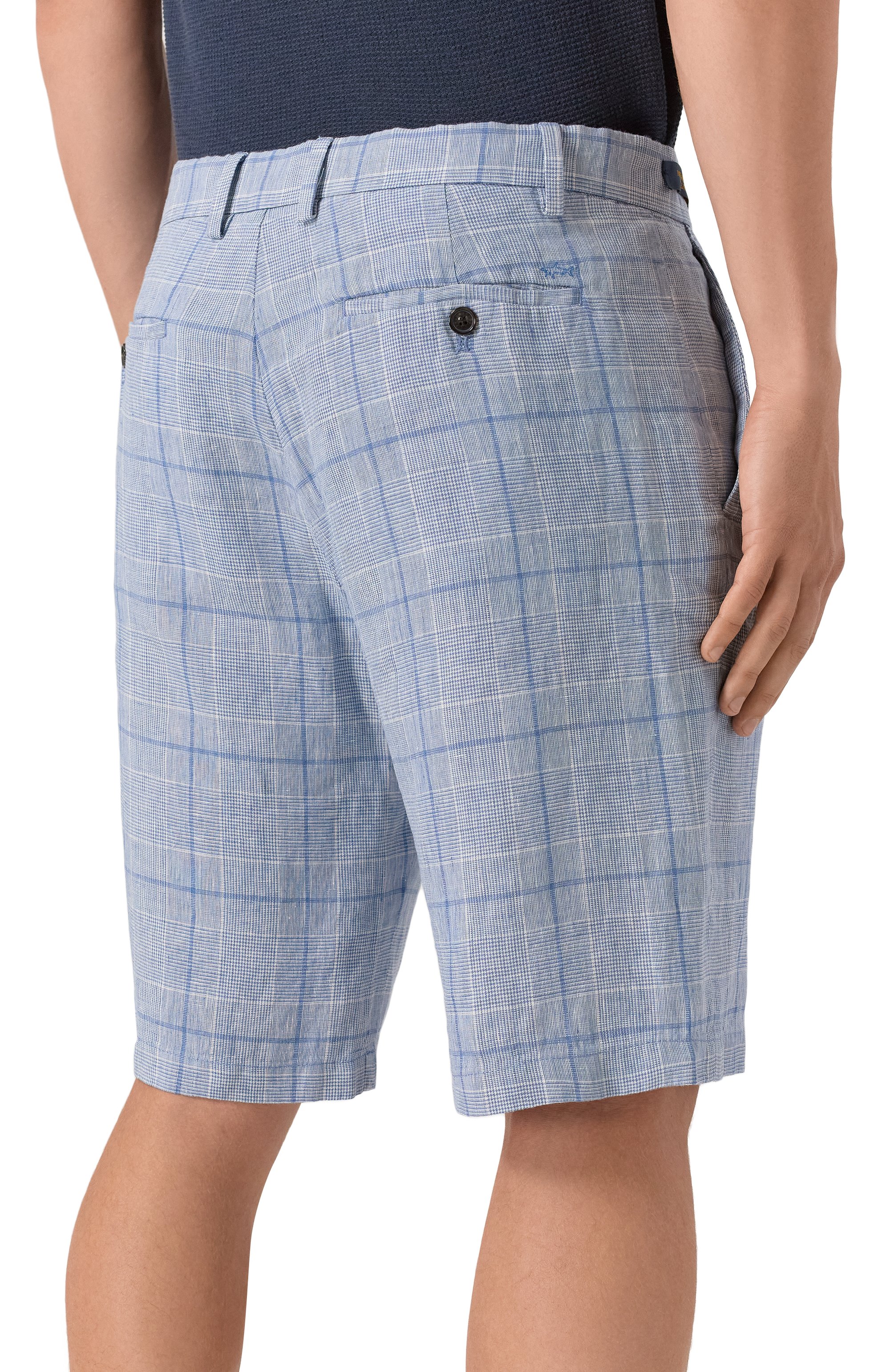 Льняные шорты PAUL&SHARK голубого цвета по цене 43100 руб., арт. 25414051, фото 4 Льняные шорты PAUL&SHARK, арт. 25414051, фото 4