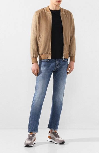 Комбинированный бомбер CAPOBIANCO светло-коричневого цвета по цене 77650 руб., арт. 8M173.CTSG., фото 2 Комбинированный бомбер CAPOBIANCO, арт. 8M173.CTSG., фото 2