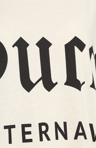 Хлопковая футболка с круглым вырезом и принтом GUCCI, арт. 492347/X3P07, фото 5
