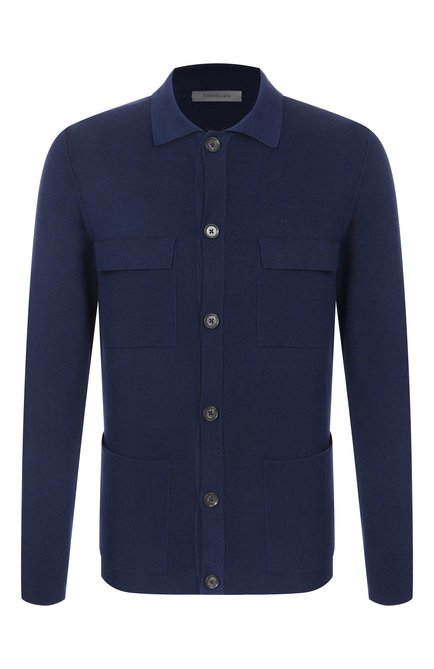 Мужская хлопковая рубашка CORNELIANI темно-синего цвета по цене 0 руб., арт. 25M595-2525155 | Фото 1