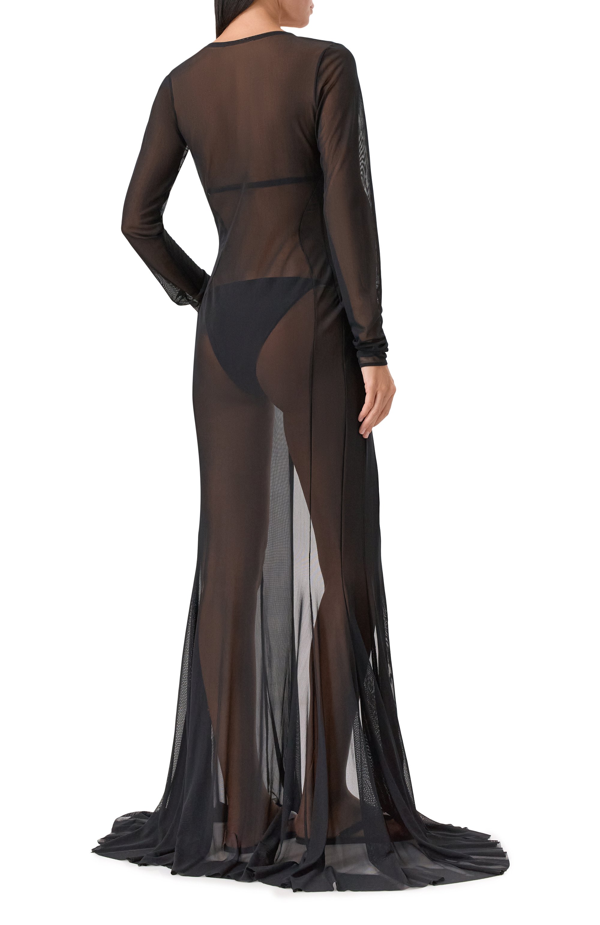 Туника LET`S SWIM черного цвета по цене 49950 руб., арт. LS/W_042_DR, фото 4 Туника LET`S SWIM, арт. LS/W_042_DR, фото 4