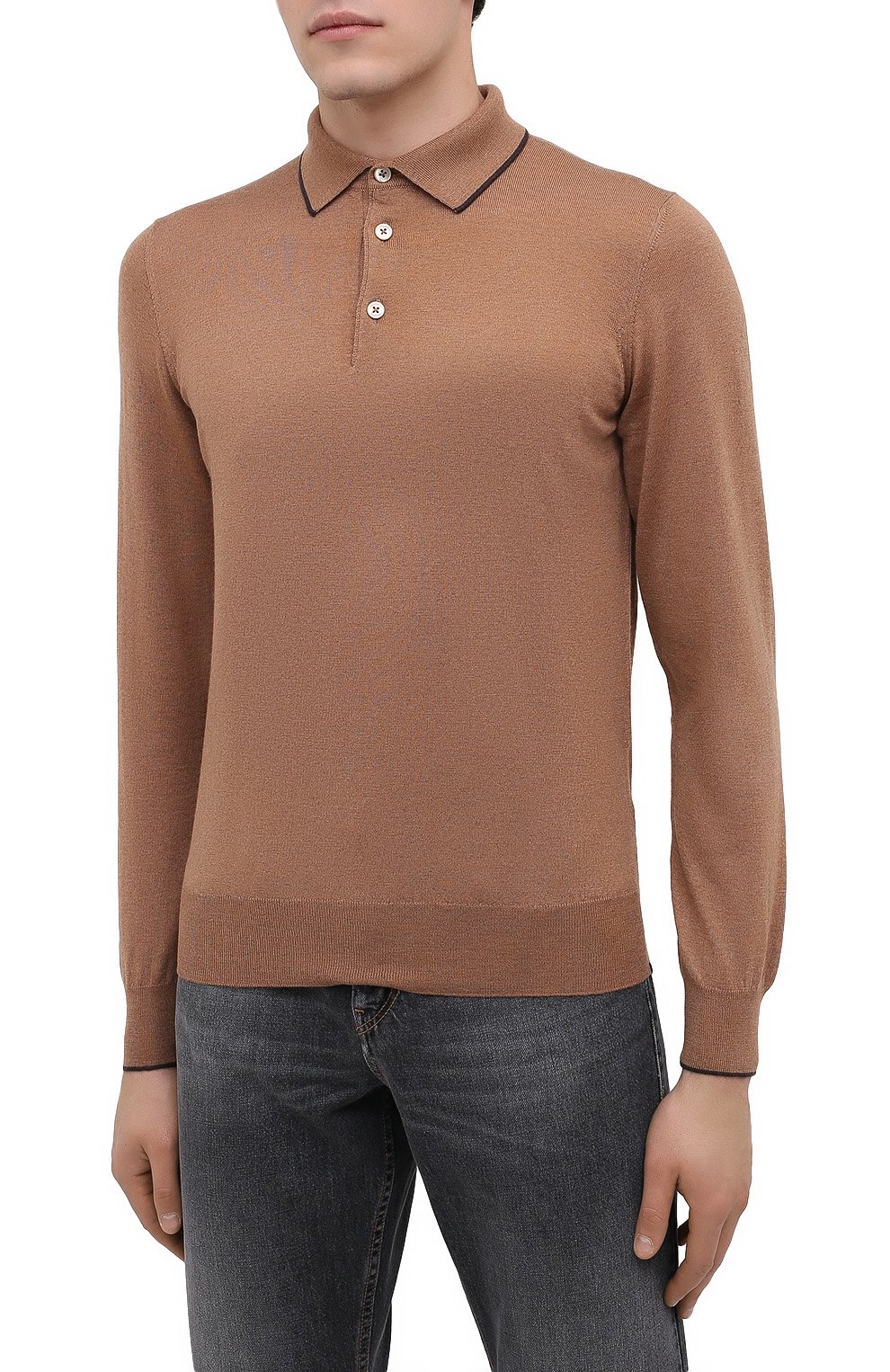 Поло из шерсти и кашемира FIORONI темно-бежевого цвета по цене 61950 руб., арт. MK00T0C1, фото 3 Поло из шерсти и кашемира FIORONI, арт. MK00T0C1, фото 3