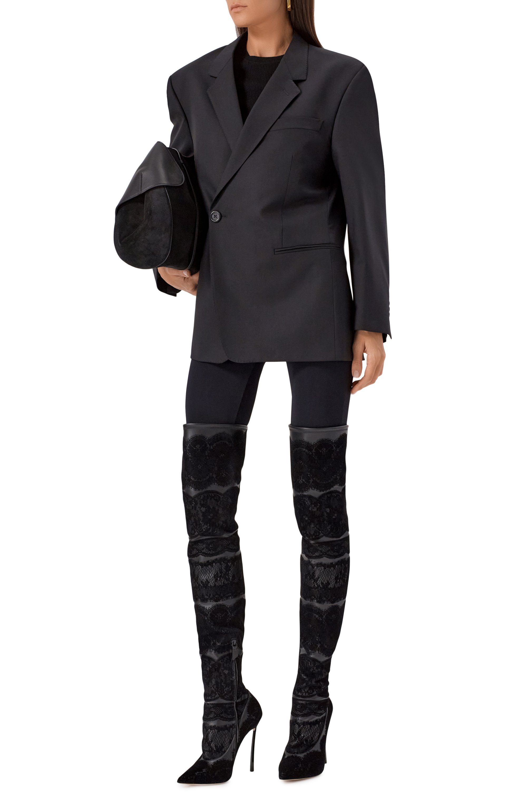 Комбинированные ботфорты blade 120 CASADEI, арт. 1T082A120TLNGRE, фото 2