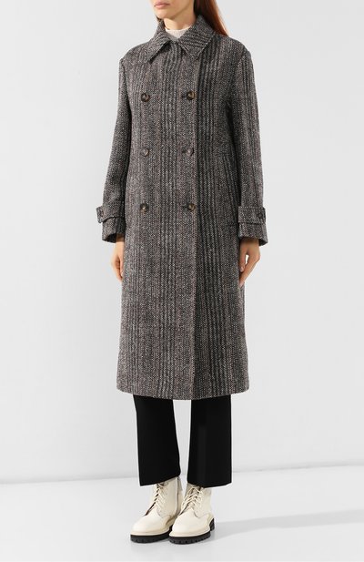 Шерстяное пальто STELLA MCCARTNEY серого цвета по цене 168500 руб., арт. 576861/SNB72, фото 3 Шерстяное пальто STELLA MCCARTNEY, арт. 576861/SNB72, фото 3