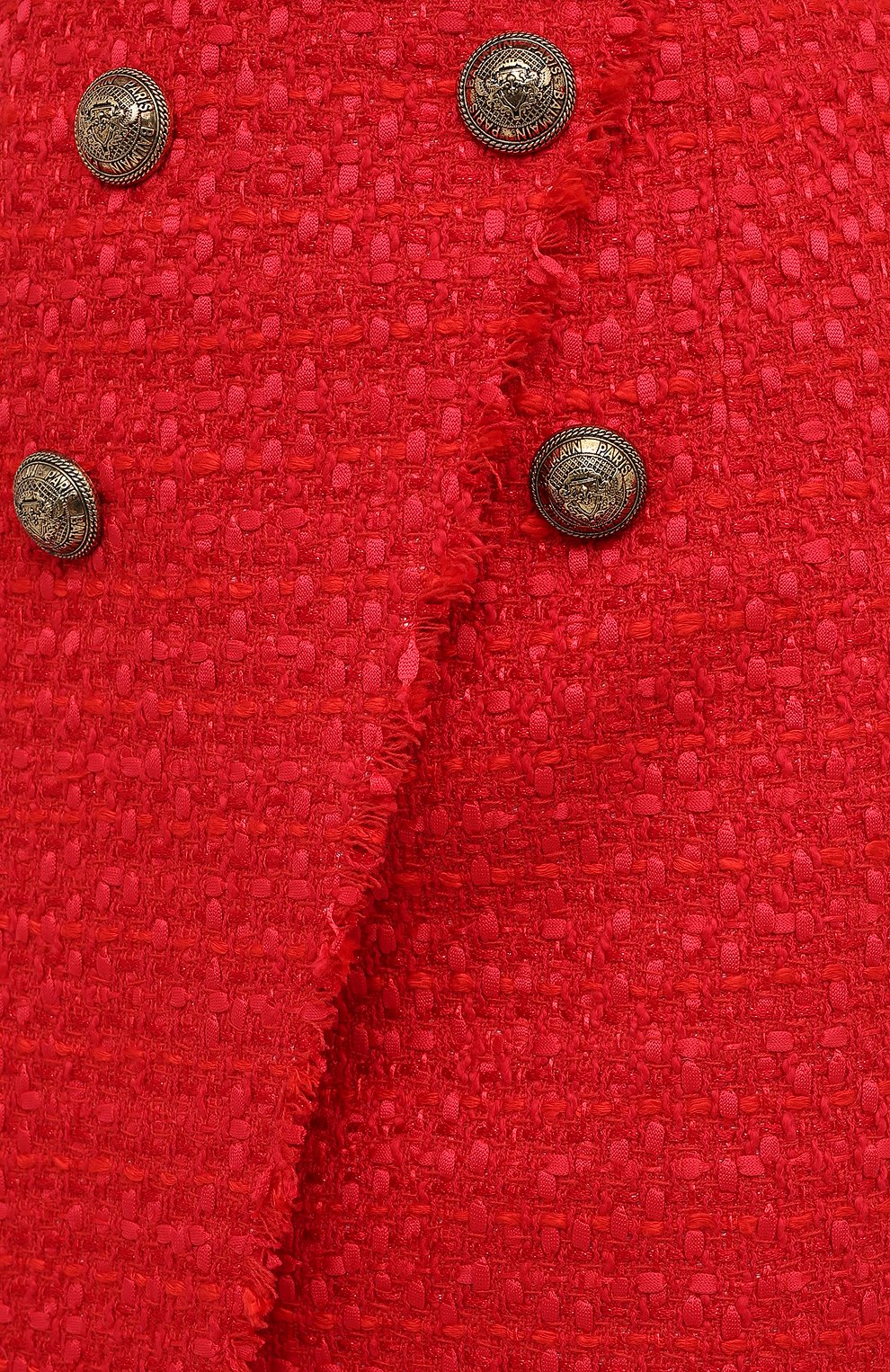 Юбка BALMAIN красного цвета по цене 142500 руб., арт. UF14059/X396, фото 6 Юбка BALMAIN, арт. UF14059/X396, фото 6