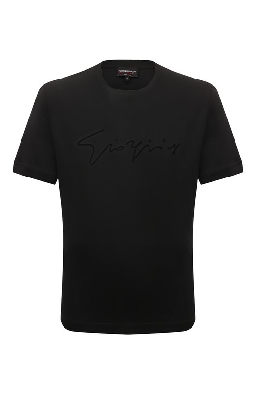 Хлопковая футболка Giorgio Armani 6RST81/SJFBZ Чёрный 6RST81/SJFBZ