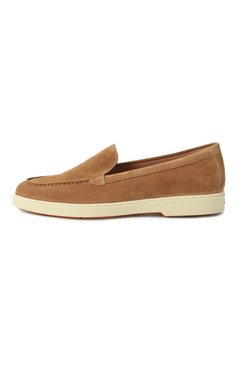 Женские замшевые лоферы SANTONI бежевого цвета, арт. WUYG58856TISNPYL | Фото 4 (Каблук высота: Низкий; Подошва: Платформа; Материал внутренний: Натуральная кожа; Материал внешний: Натуральная кожа, Замша; Материал сплава: Проставлено; Драгоценные камни: Проставлено)