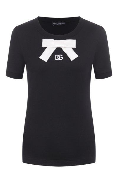 Женская хлопковая футболка DOLCE & GABBANA, арт. F8N08Z/GDC6K