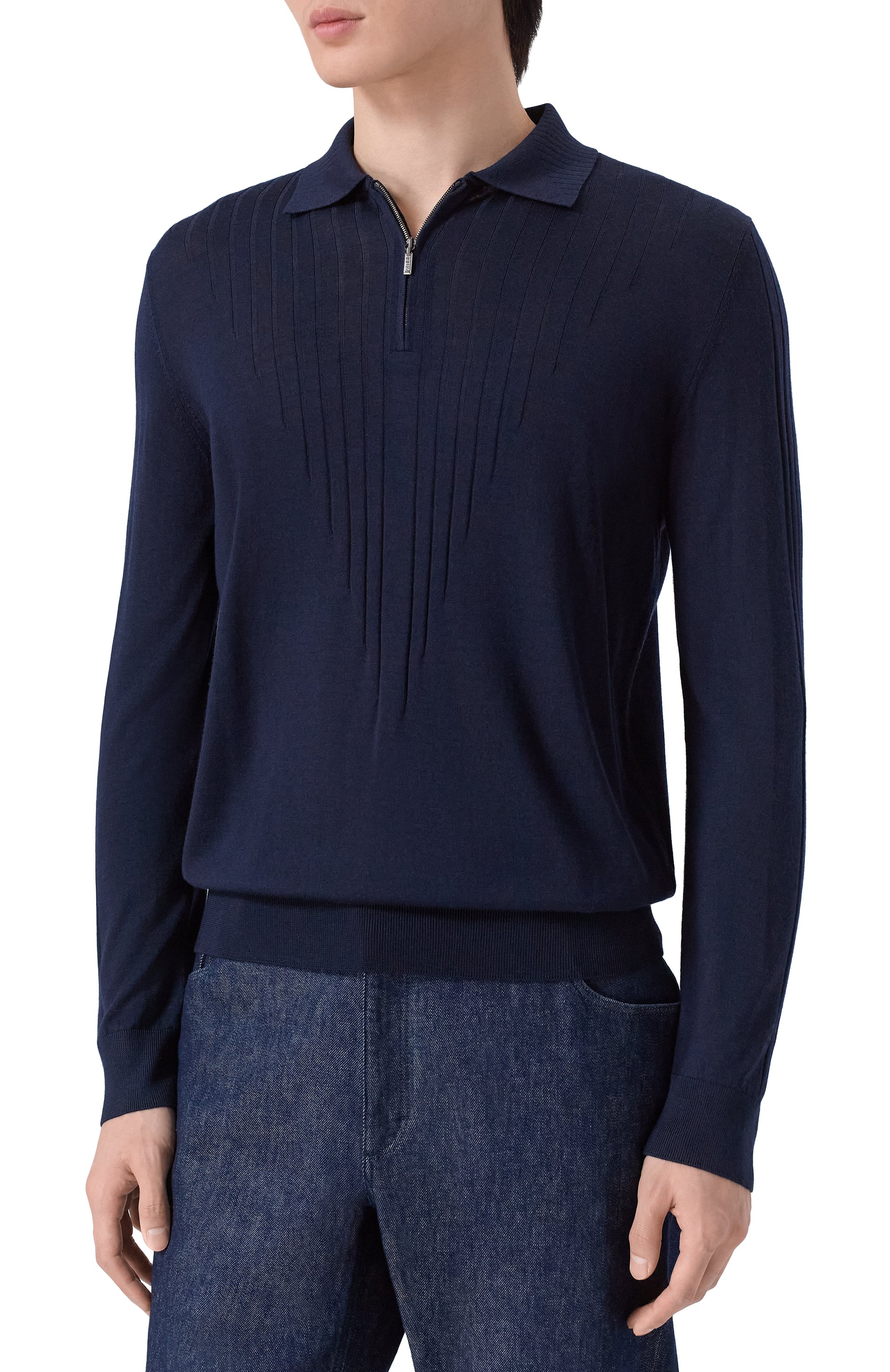 Поло из шерсти и шелка ZILLI, арт. KZP001M0230VZRD00, фото 3