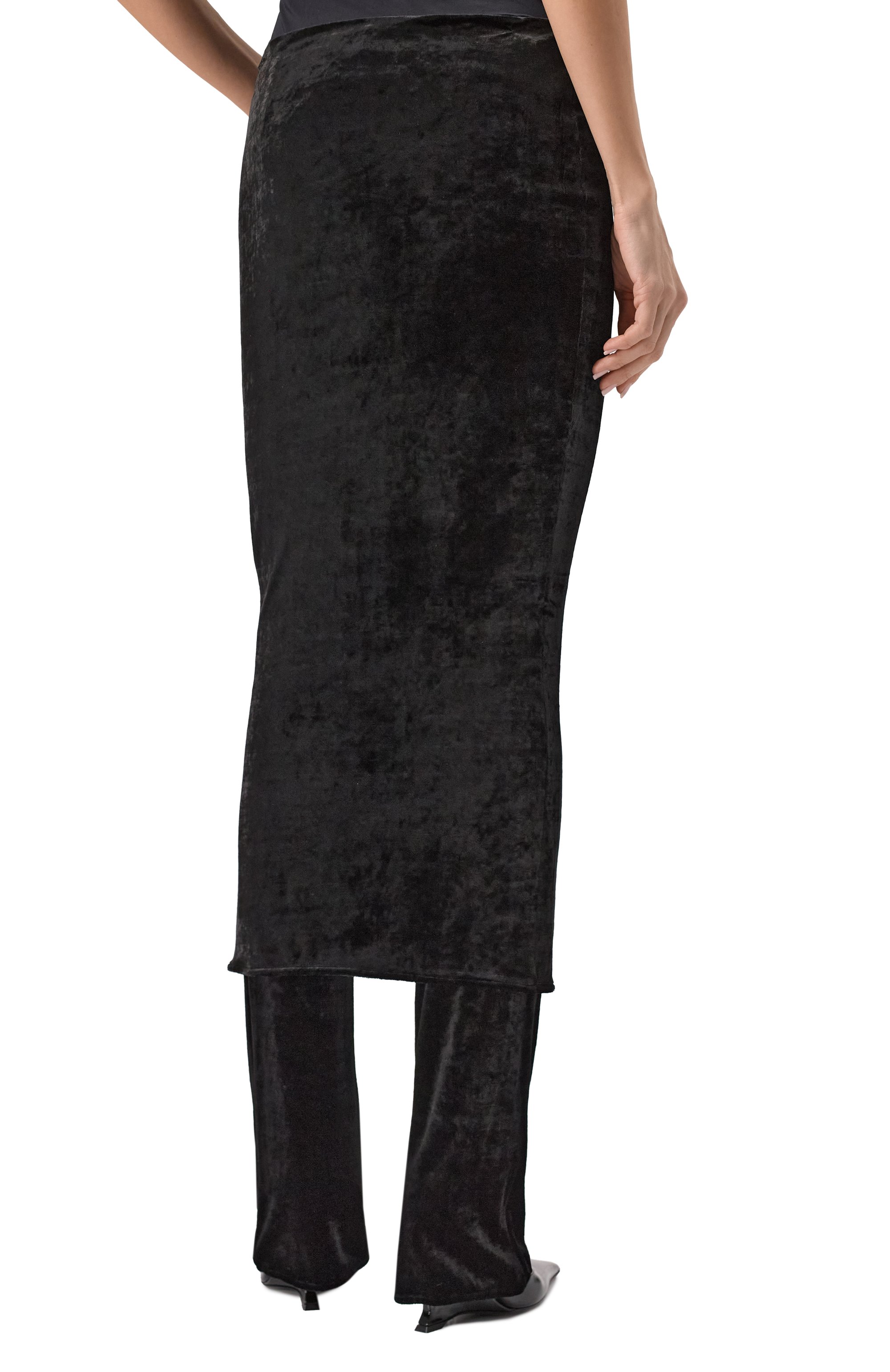 Бархатные брюки ALAIA черного цвета по цене 207000 руб., арт. AA9P0137J071A, фото 4 Бархатные брюки ALAIA, арт. AA9P0137J071A, фото 4