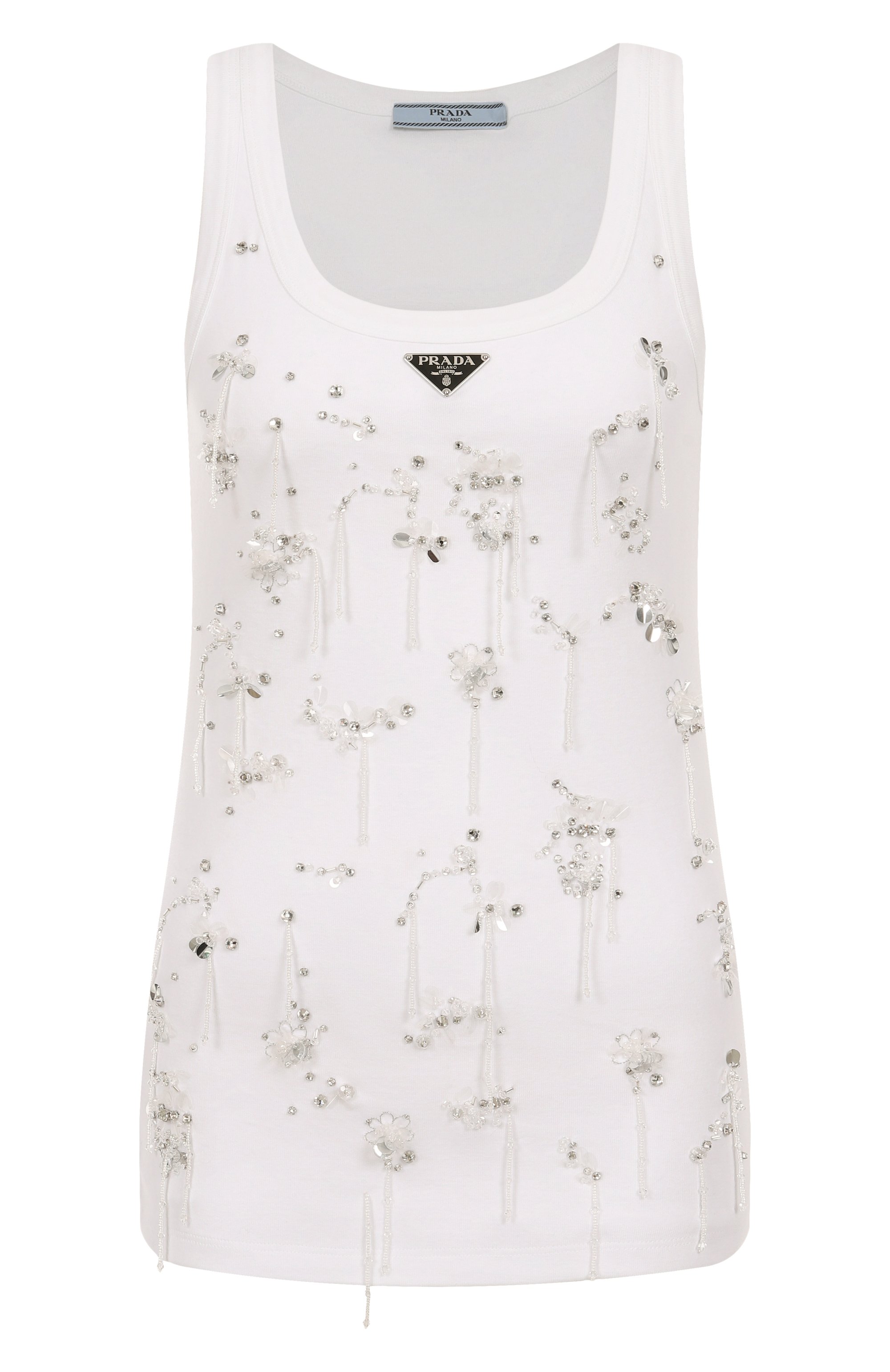 Хлопковая майка PRADA, арт. 39546R/13X6, фото 1