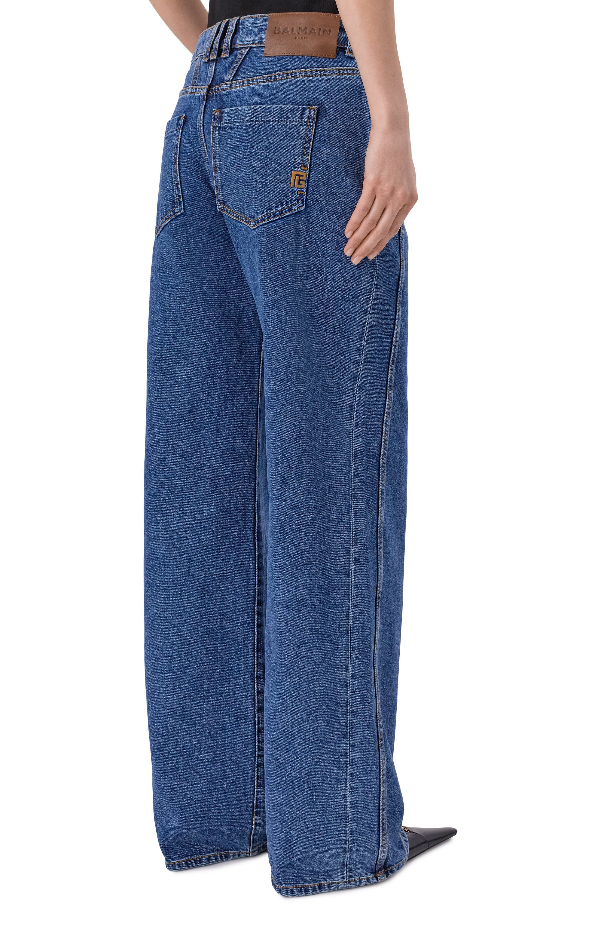 Джинсы BALMAIN синего цвета по цене 104500 руб., арт. HF1MI052/DG08, фото 4 Джинсы BALMAIN, арт. HF1MI052/DG08, фото 4