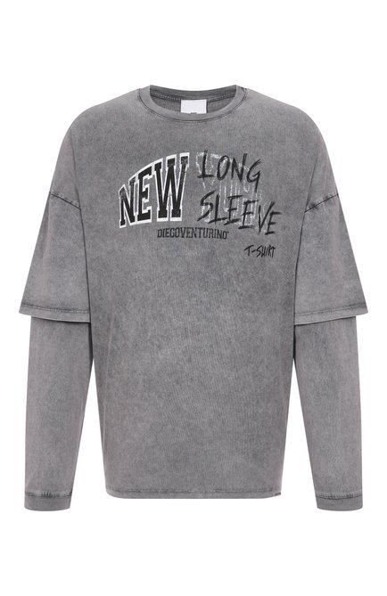 Мужская хлопковый лонгслив DIEGO VENTURINO, арт. DVTS-MLCNEW-LS