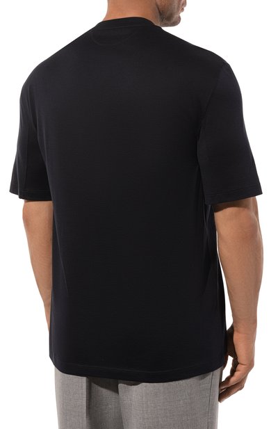 Футболка из шелка и хлопка BRUNELLO CUCINELLI, арт. MH8361308W, фото 4