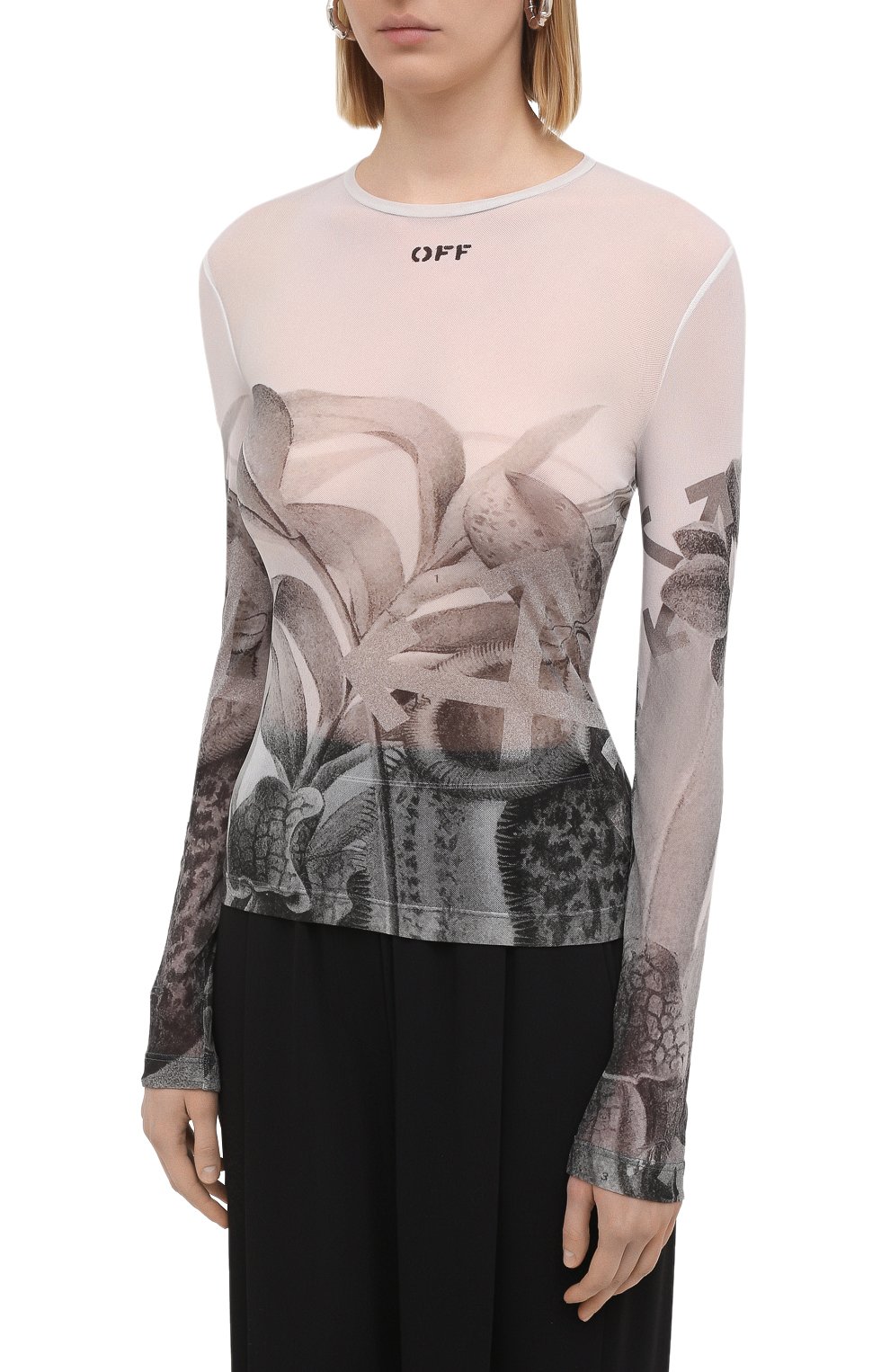 Топ OFF-WHITE черно-белого цвета по цене 38600 руб., арт. 0WAD136S21FAB001, фото 3 Топ OFF-WHITE, арт. 0WAD136S21FAB001, фото 3