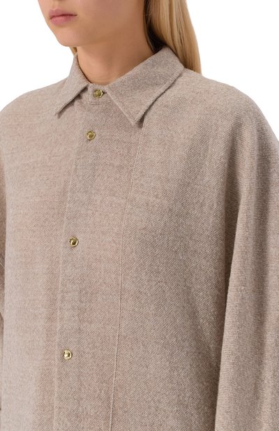 Шерстяная рубашка DARKPARK бежевого цвета по цене 111500 руб., арт. RWSH24/FAW28, фото 5 Шерстяная рубашка DARKPARK, арт. RWSH24/FAW28, фото 5