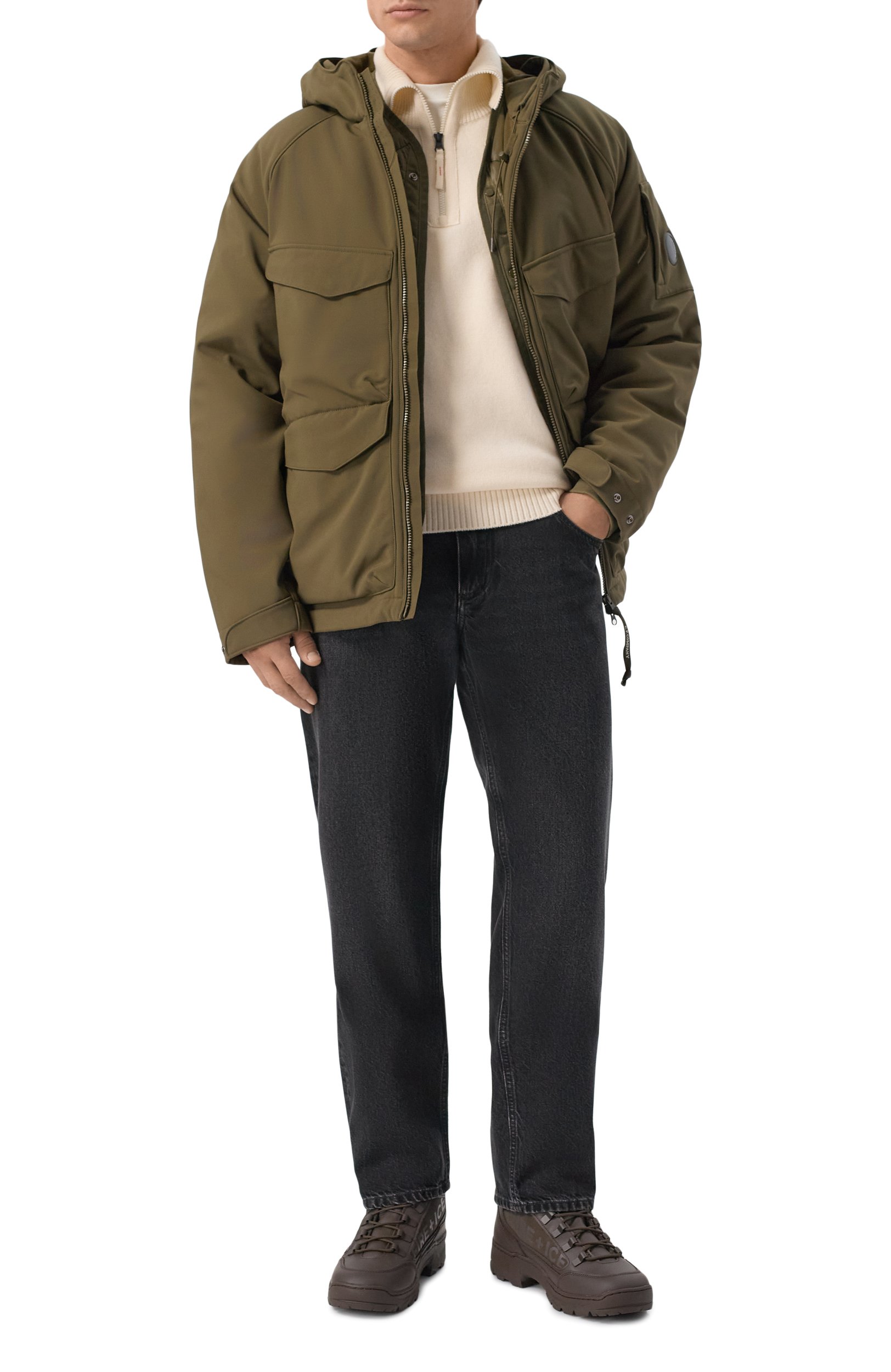 Шерстяной джемпер PARAJUMPERS кремового цвета по цене 39950 руб., арт. 26WMPMKNLW02, фото 2 Шерстяной джемпер PARAJUMPERS, арт. 26WMPMKNLW02, фото 2