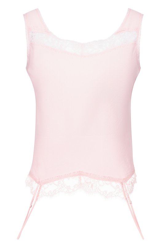 Топ из вискозы и хлопка MM6 S52NC0357/M35731 Розовый S52NC0357/M35731