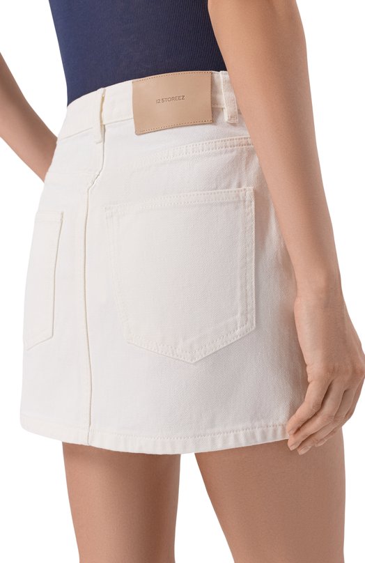 Джинсовая юбка Beverly Hills 12 STOREEZ 136361 Белый  136361 Фото 5