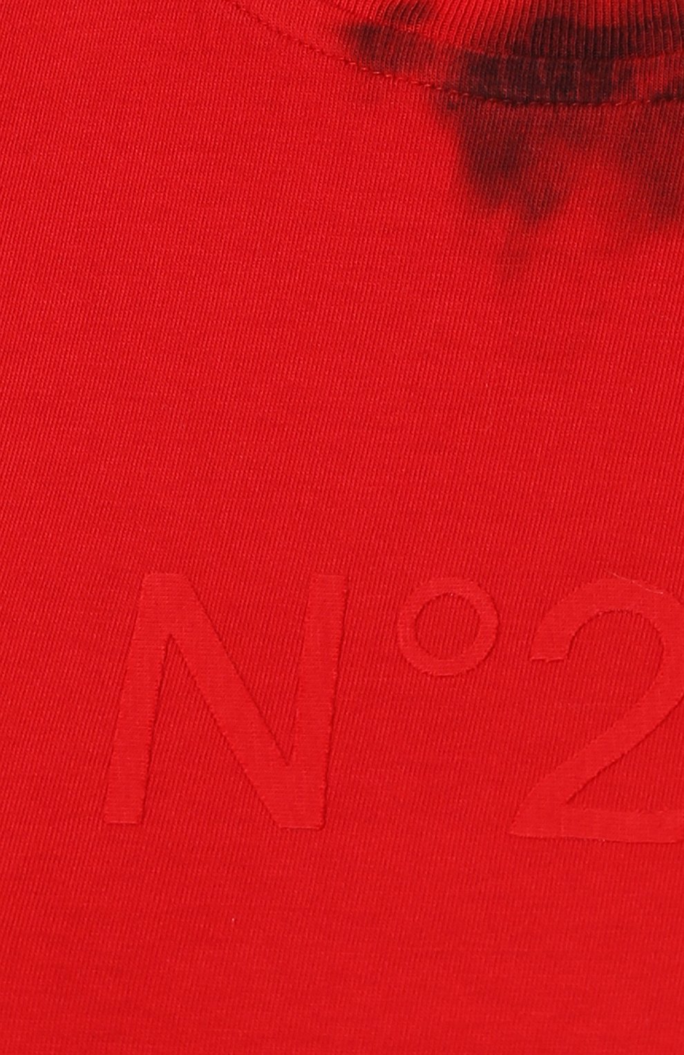 Хлопковая футболка N21 красного цвета по цене 28150 руб., арт. 19I N2M0/F042/4203, фото 5 Хлопковая футболка N21, арт. 19I N2M0/F042/4203, фото 5