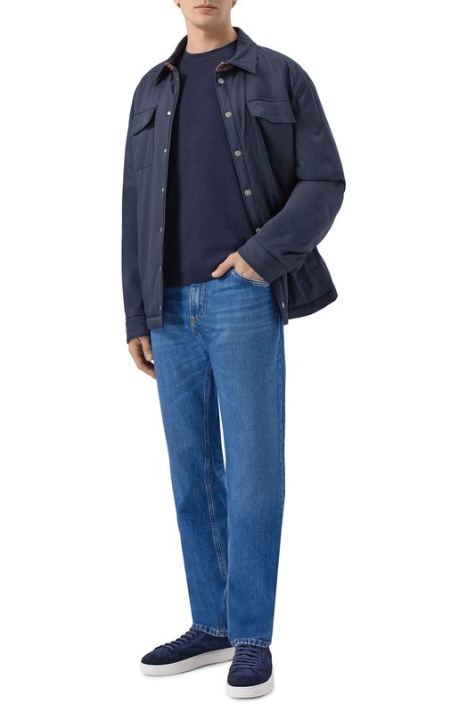 Джемпер из шелка и хлопка MVST M26.2PM.K114/Y201 Синий  M26.2PM.K114/Y201 Фото 2