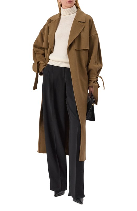 Пальто из шерсти и кашемира Jacob Lee WCTC2077AW25MC Коричневый  WCTC2077AW25MC Фото 2