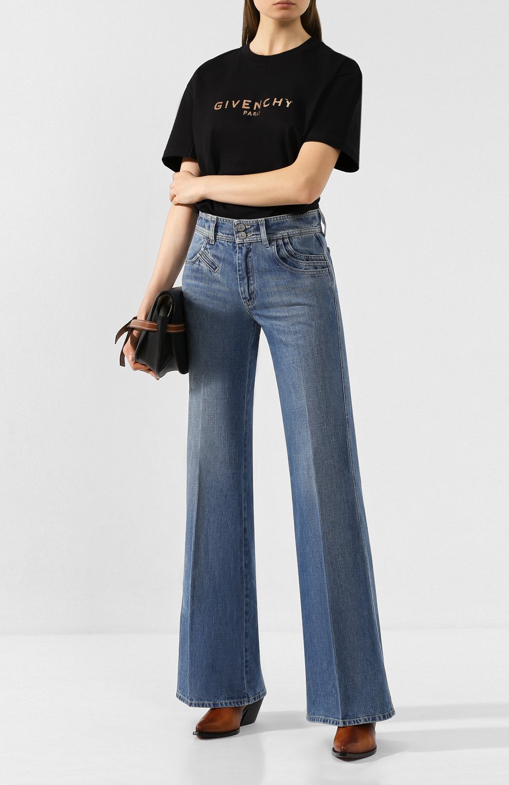 Расклешенные джинсы GIVENCHY, арт. BW50EK50CB, фото 2
