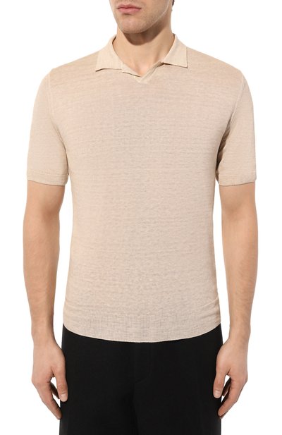 Льняное поло 120% LINO, арт. 31ALIM39BL/000G266/S00, фото 3