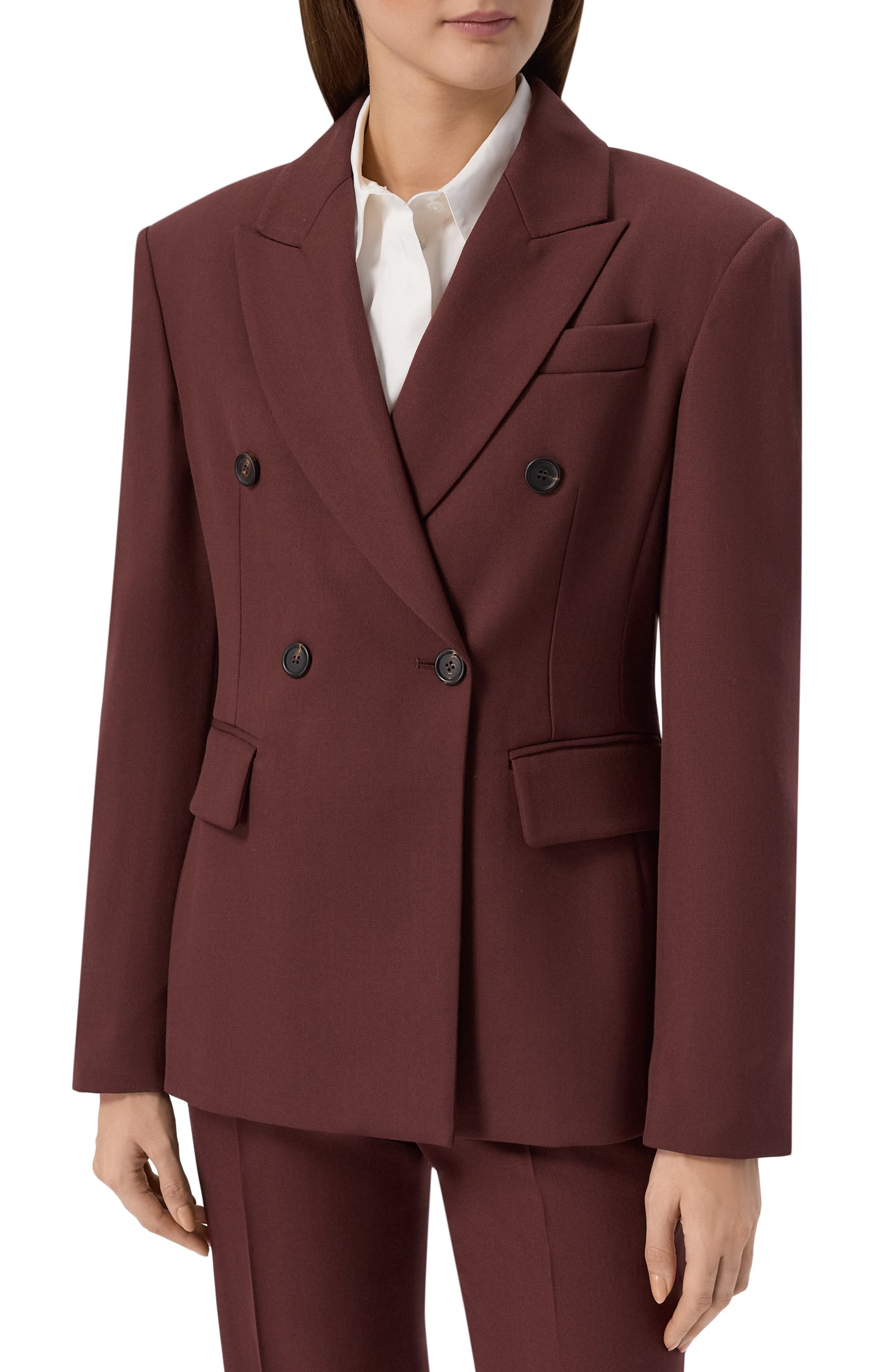 Шерстяной жакет BRUNELLO CUCINELLI бордового цвета по цене 499500 руб., арт. MG5537243P, фото 3 Шерстяной жакет BRUNELLO CUCINELLI, арт. MG5537243P, фото 3