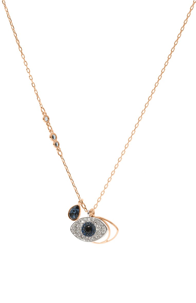 Женская кулон на цепочке duo evil eye SWAROVSKI золотого цвета, арт. 5172560 | Фото 3 (Нос: Не проставлено; Региональные ограничения белый список (Axapta Mercury): Не проставлено; Материал: Металл, Кристаллы)