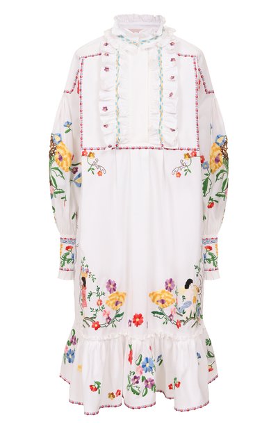 Женское платье из хлопка и льна VALENTINO, арт. 6B3VAFD990D