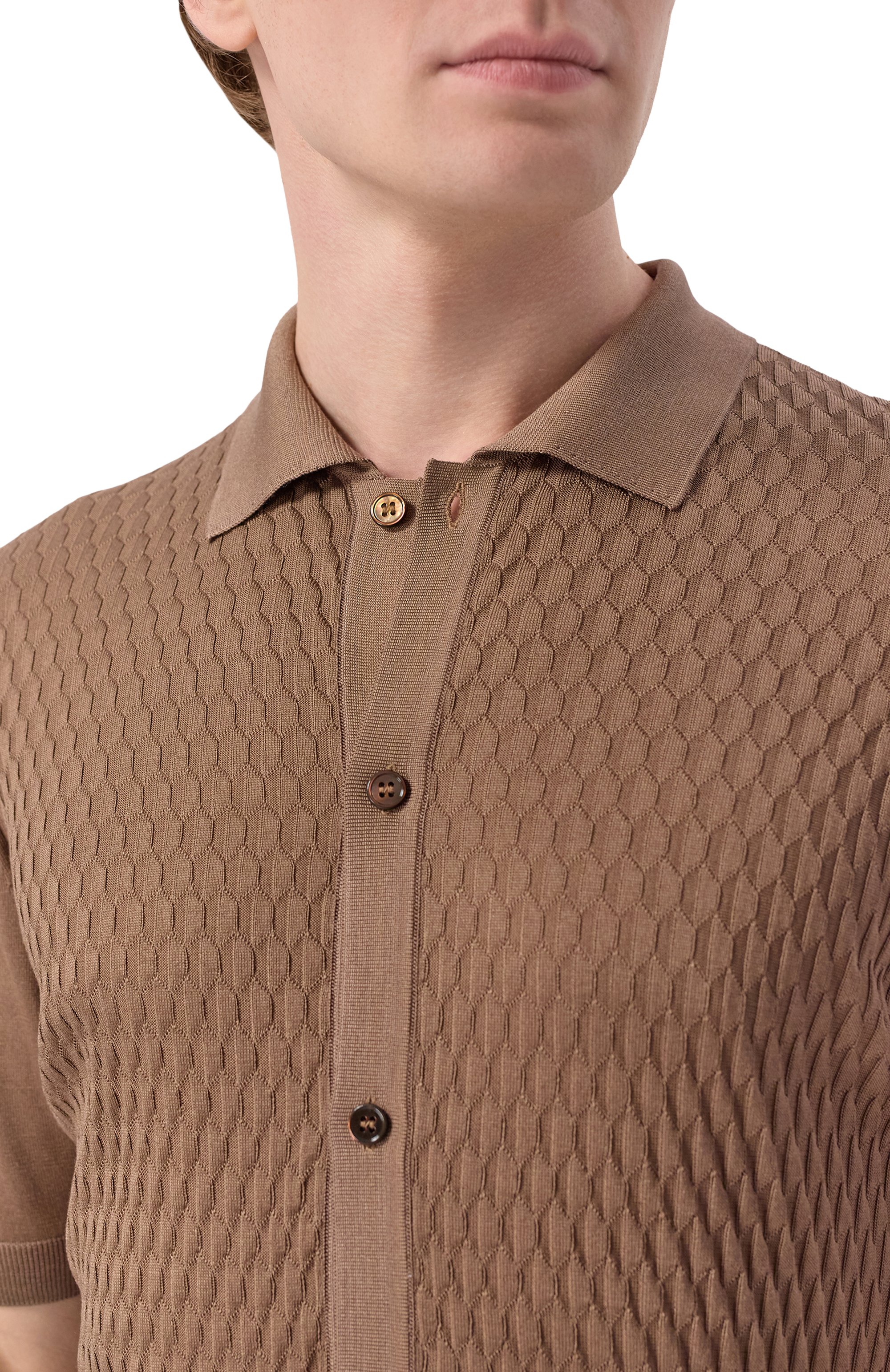 Шелковая рубашка MVST темно-бежевого цвета по цене 119500 руб., арт. M26.CSM.K427/QUEEN-SILK, фото 5 Шелковая рубашка MVST, арт. M26.CSM.K427/QUEEN-SILK, фото 5