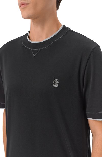 Хлопковая футболка BRUNELLO CUCINELLI, арт. M0B137451G, фото 5