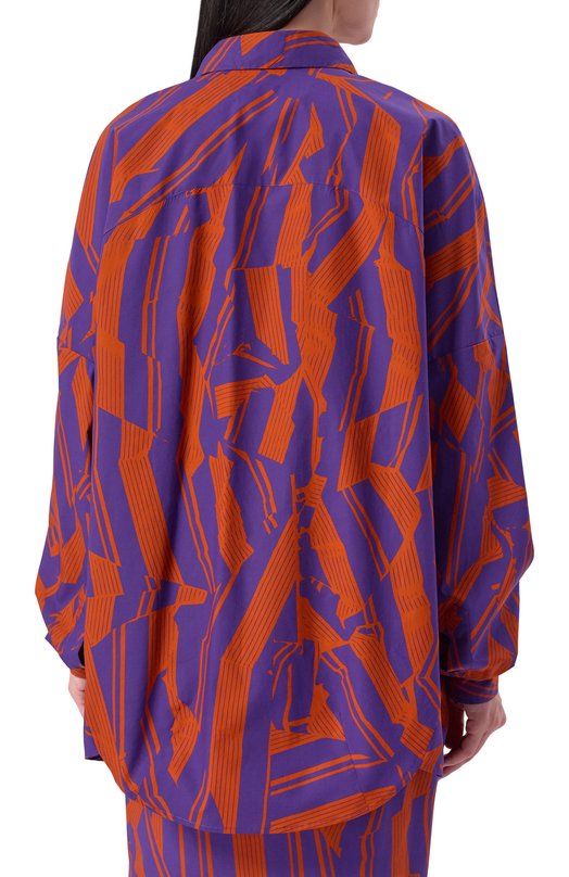 Хлопковая рубашка Dries Van Noten 130700/3003 Разноцветный  130700/3003 Фото 4